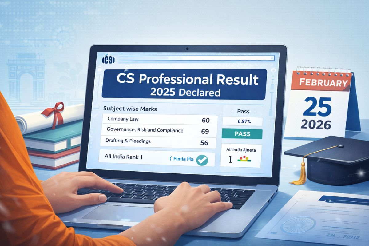 CS Professional Result 2025 Out: Kinjal Ajmera Tops AIR 1, Check Full Topper List Here