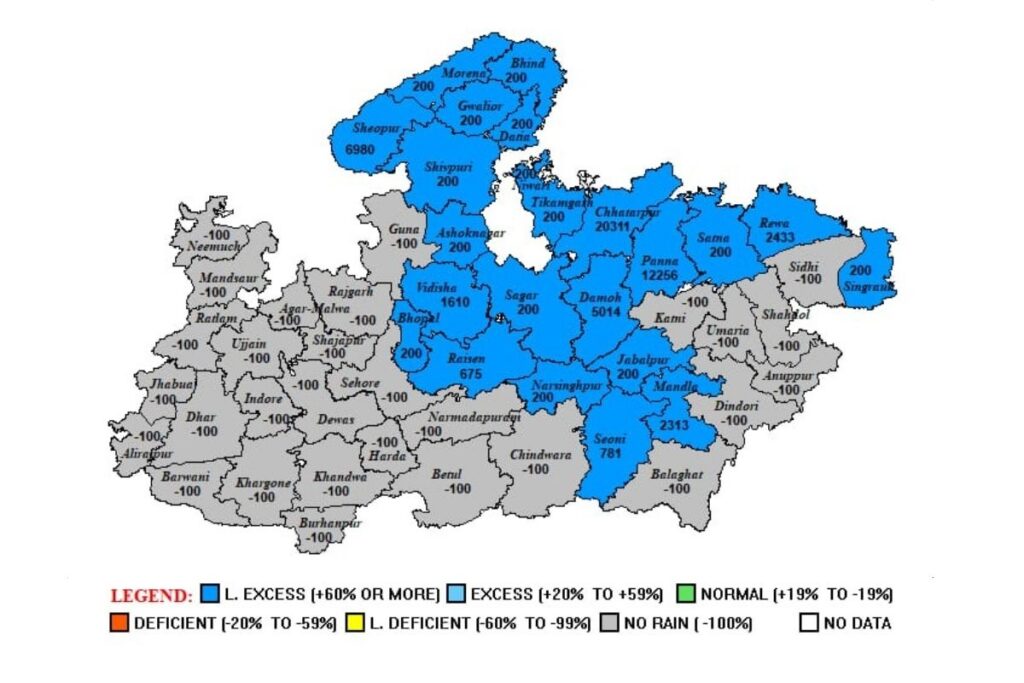 rainfall in MP on 21 march