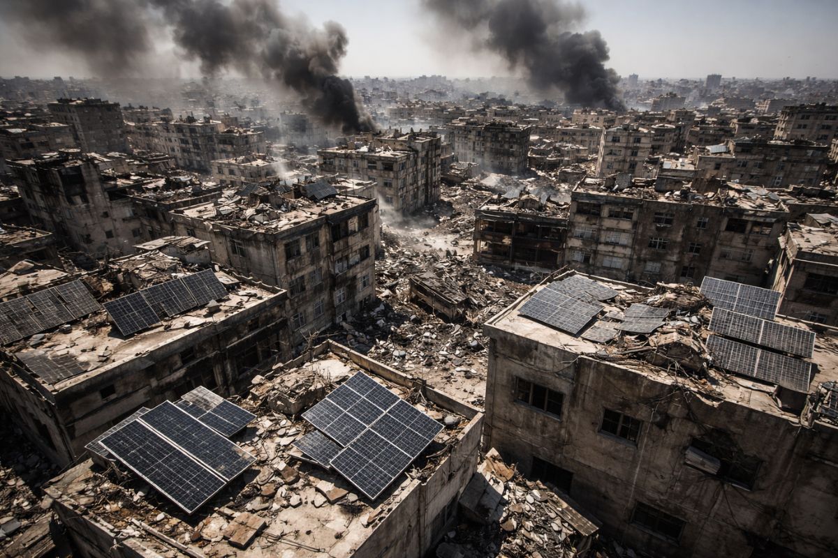 Why is Israel destroying solar panels in Gaza?