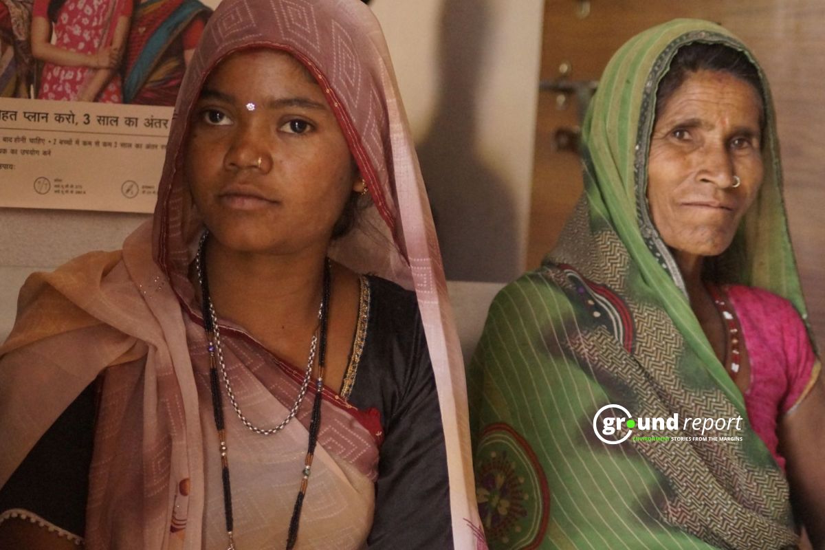 Nisa Adivasi, a pregnant minor, is accompanied by her mother-in-law for a routine antenatal check-up.
