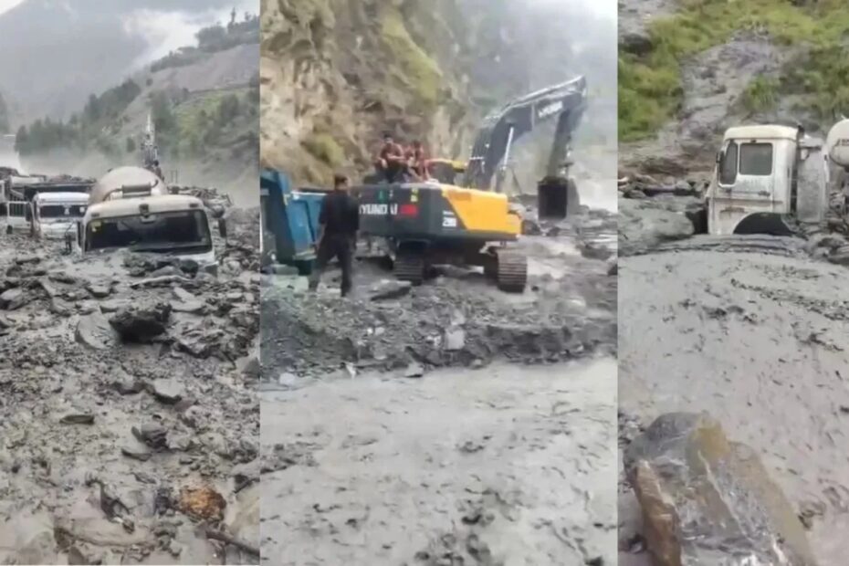 Landslide Near Kwar Hydropower Project Buries Vehicles, Closes NH-244 in Kishtwar